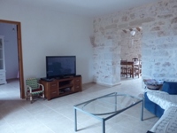 Mallorca Santanyi Ferienhaus Casa La Pedra mit Pool und Apartment im Garten, nur 3 km zum Strand, abseits vom Massentourismus, für 10-12 Pers. Wohnzimmer
