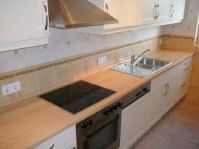 Mallorca Cala Mandia Ferienwohnung F516 mit Pool und Meerblick, nur 180 m zum Strand, in ruhiger Anlage, für bis zu 4 oder 6 Personen Küche