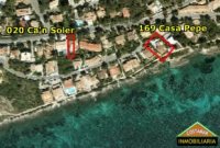 Mallorca Alcudia Alcanada Doppelhaushälfte Can Soler Ref. 0020 mit Pool und Meerblick für 8 Pers. Lageplan des Hauses