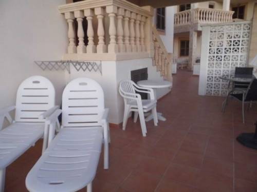 Mallorca Cala Ratjada Ferienwohnung F005 mit Pool und super Meerblick, bei schönem Wetter bis Menorca, Terrasse mit herrlichem Meerblick, für 4 Pers. Terrasse