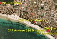 Mallorca Playa de Alcudia Apartment Ana Ref.0204 am Strand mit Blick auf das Meer und den Strand, für 6 Pers. Lageplan
