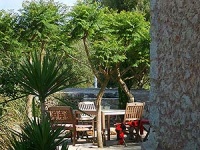 Mallorca Costix Inca Finca Can Pina Finca mit mehreren, verschiedenen Unterkünften und mit großem Pool Casa Pina Terrasse