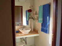 Mallorca Costix Inca Finca Can Pina Finca mit mehreren, verschiedenen Unterkünften und mit großem Pool Wohnung Redonda Badezimmer