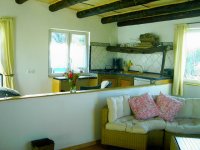 Mallorca Manacor Porto Colom Finca Oase - Finca mit mehreren, verschiedenen Unterkünften und mit großem Pool für dreimal 2 Personen und einmal 4 Personen Aussenansicht Gästehaus Küchenbereich